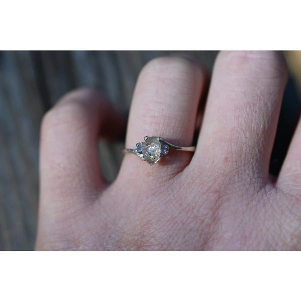 Rough Tanzanite Engagement Ring  size 8 9